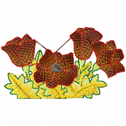Flowers And Tree Embroidery Design 3 Flowers And Tree Embroidery Design 3